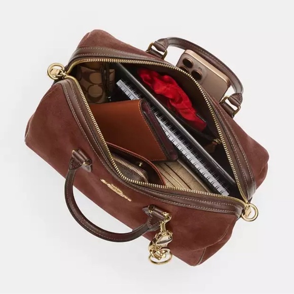 Coach Suede Rowan Large Satchel
Bag CCC79 NWT 🤎🤎 - Picture 3 of 8